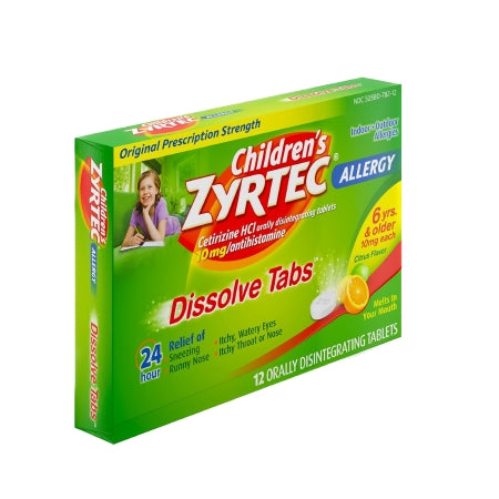 Children's Allergy Relief Zyrtec 10 mg Strength Tablet 12 ct.