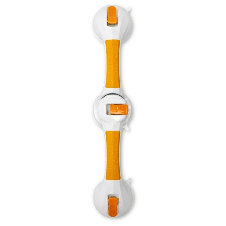 McKesson Rotating Suction-Cup Plastic Grab Bar, White/Yellow