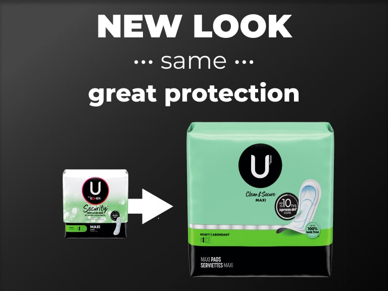 Kotex Clean & Secure Maxi Pads, Heavy, 44 ct.