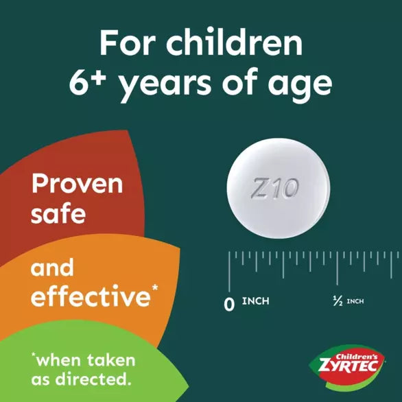 Children's Allergy Relief Zyrtec Oral Dissolve Tablet, Citrus, 12 ct.