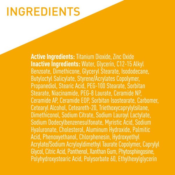 CeraVe Hydrating Mineral Sunscreen Face SPF 30 Lotion, 2.5 oz.