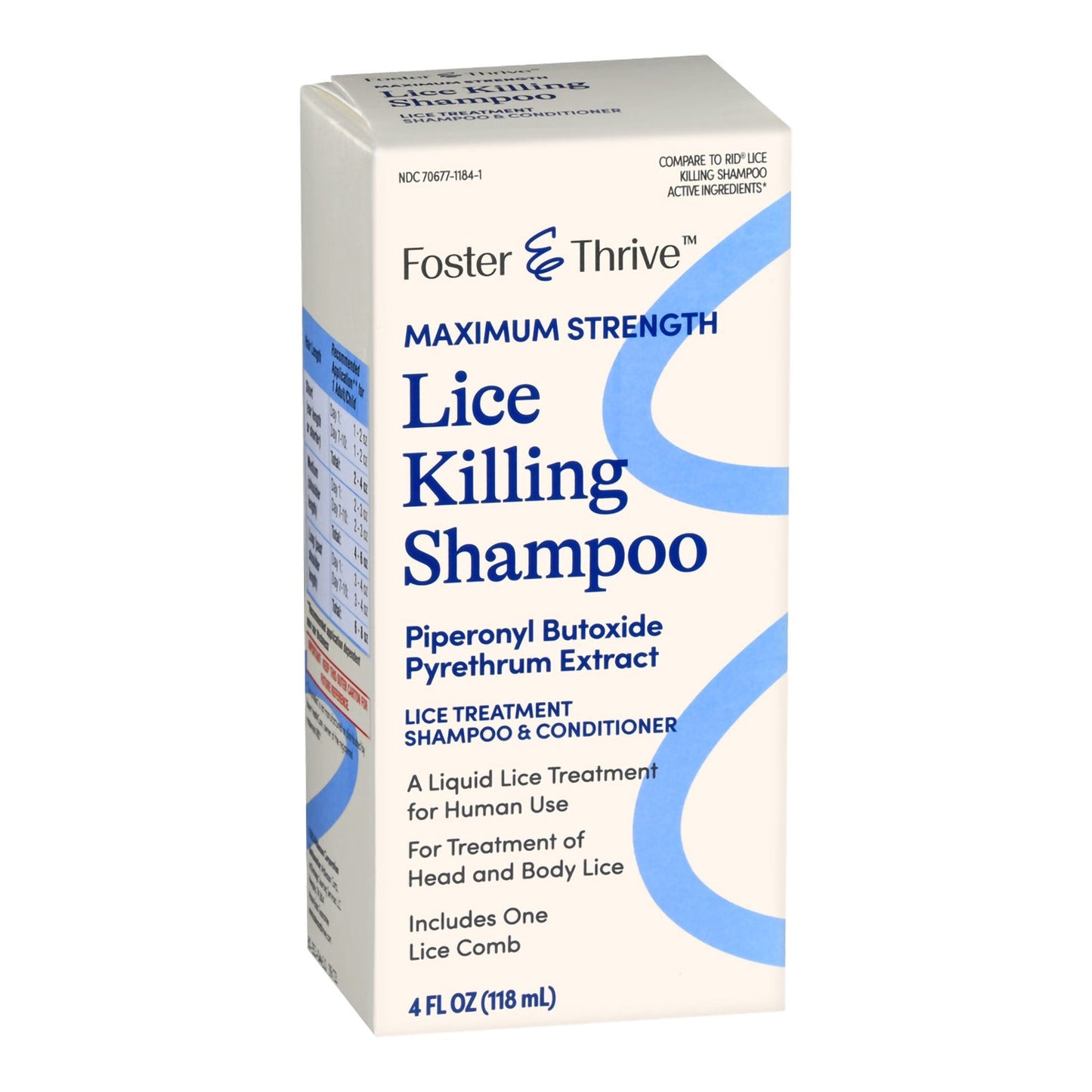 Foster & Thrive Maximum Strength Lice Killing Shampoo, 4 oz.
