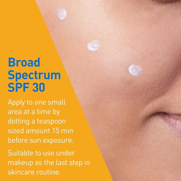 CeraVe Hydrating Mineral Sunscreen Face SPF 30 Lotion, 2.5 oz.