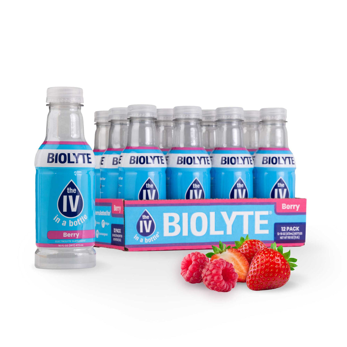 Biolyte Electrolyte Rapid Hydration Drink, 16 oz., 12 Pack