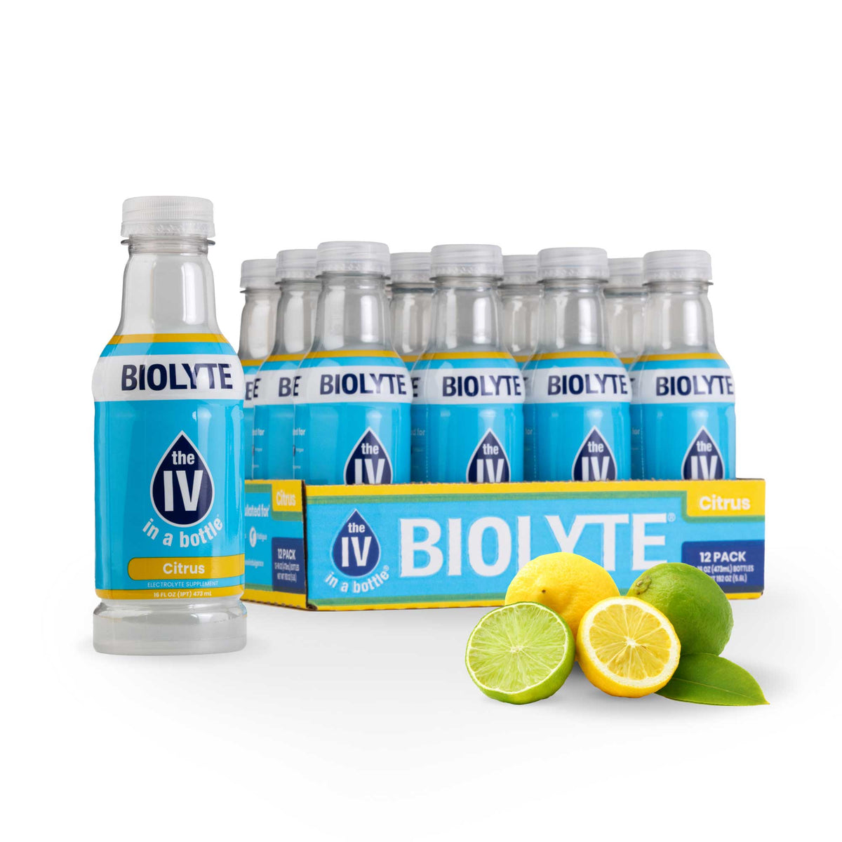 Biolyte Electrolyte Rapid Hydration Drink, 16 oz., 12 Pack