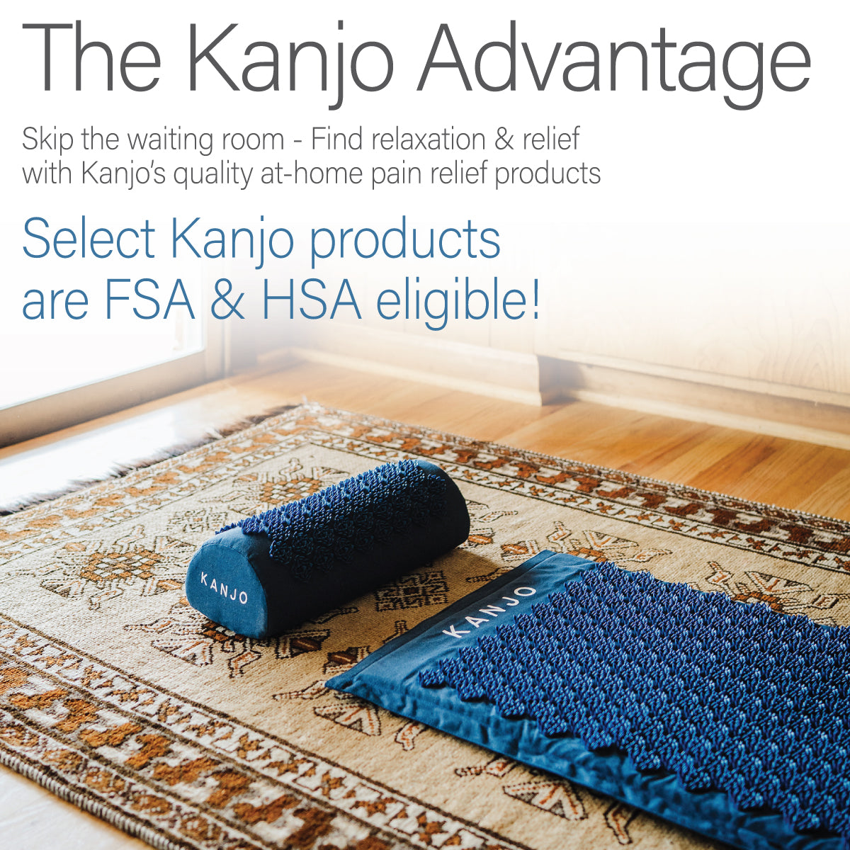 Kanjo Memory Foam Acupressure Mat Set, Sapphire