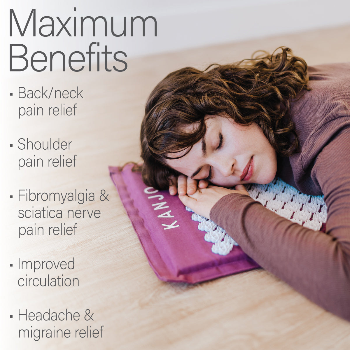 Kanjo Back Pain Relief Starter Set, Red Light Therapy + Acupressure