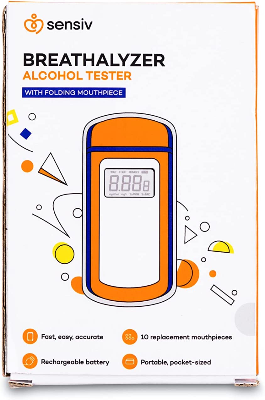 Sensiv Portable Breathalyzer, 2 Pack