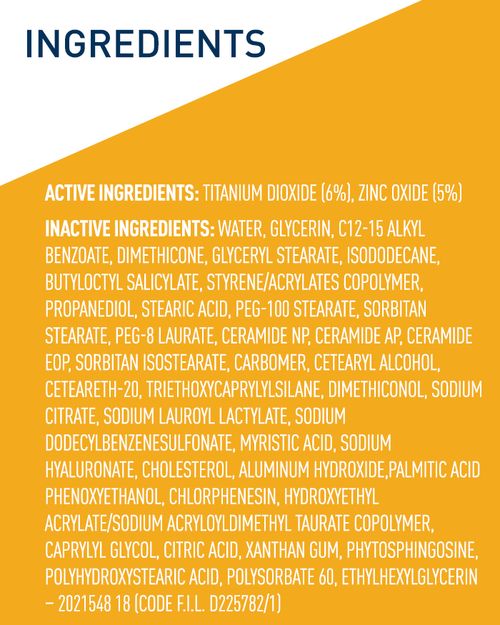 CeraVe Hydrating Mineral Sunscreen SPF 30 Body Lotion, 5 oz.