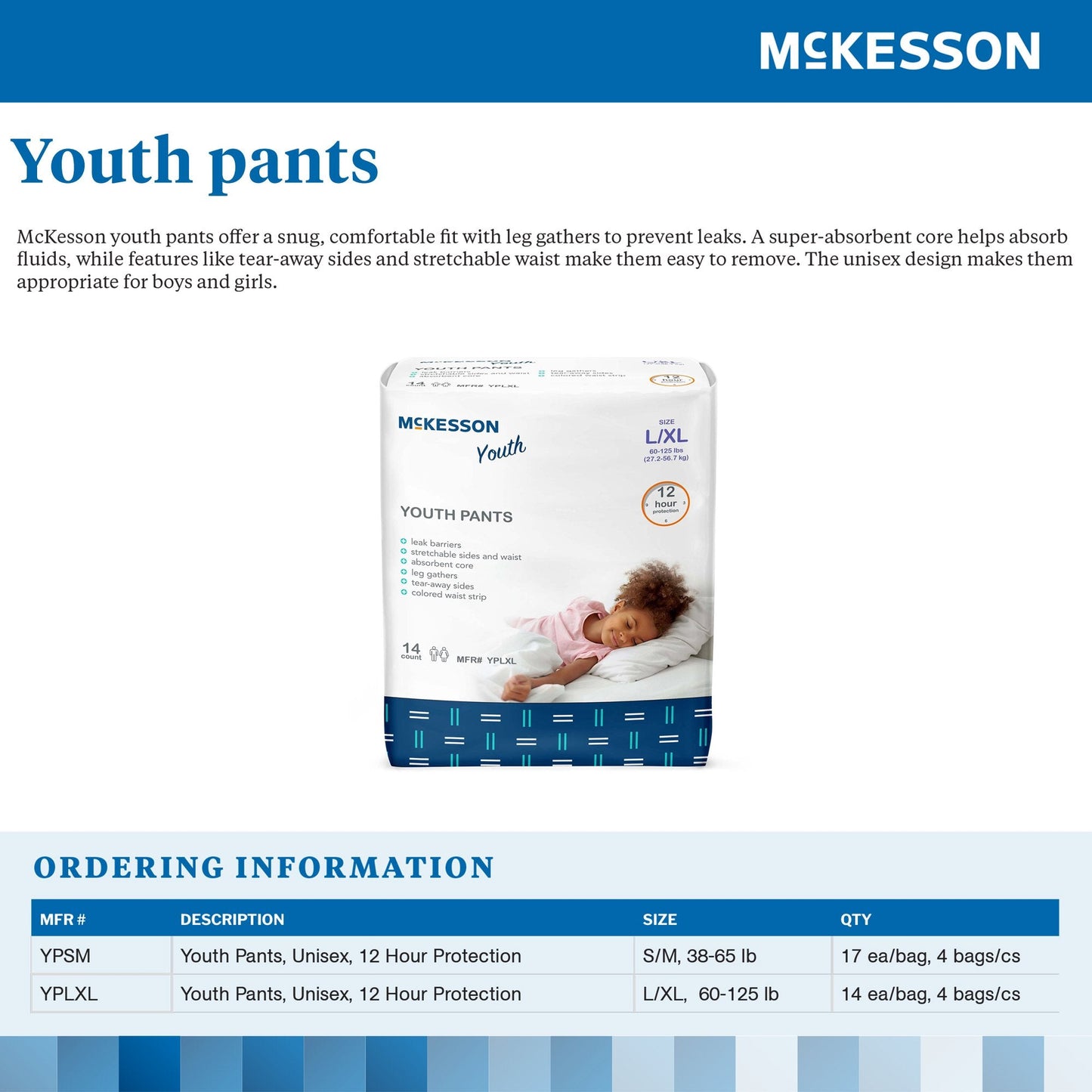 McKesson Youth Pants for Incontinence