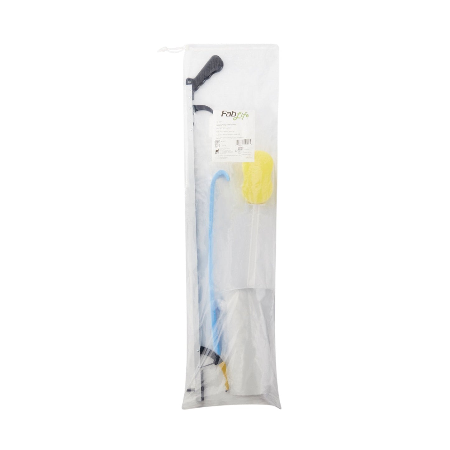 FabLife™ Daily Living Aid Kit with Reacher, Shoehorn, Sock-Aid, and Sponge Handle