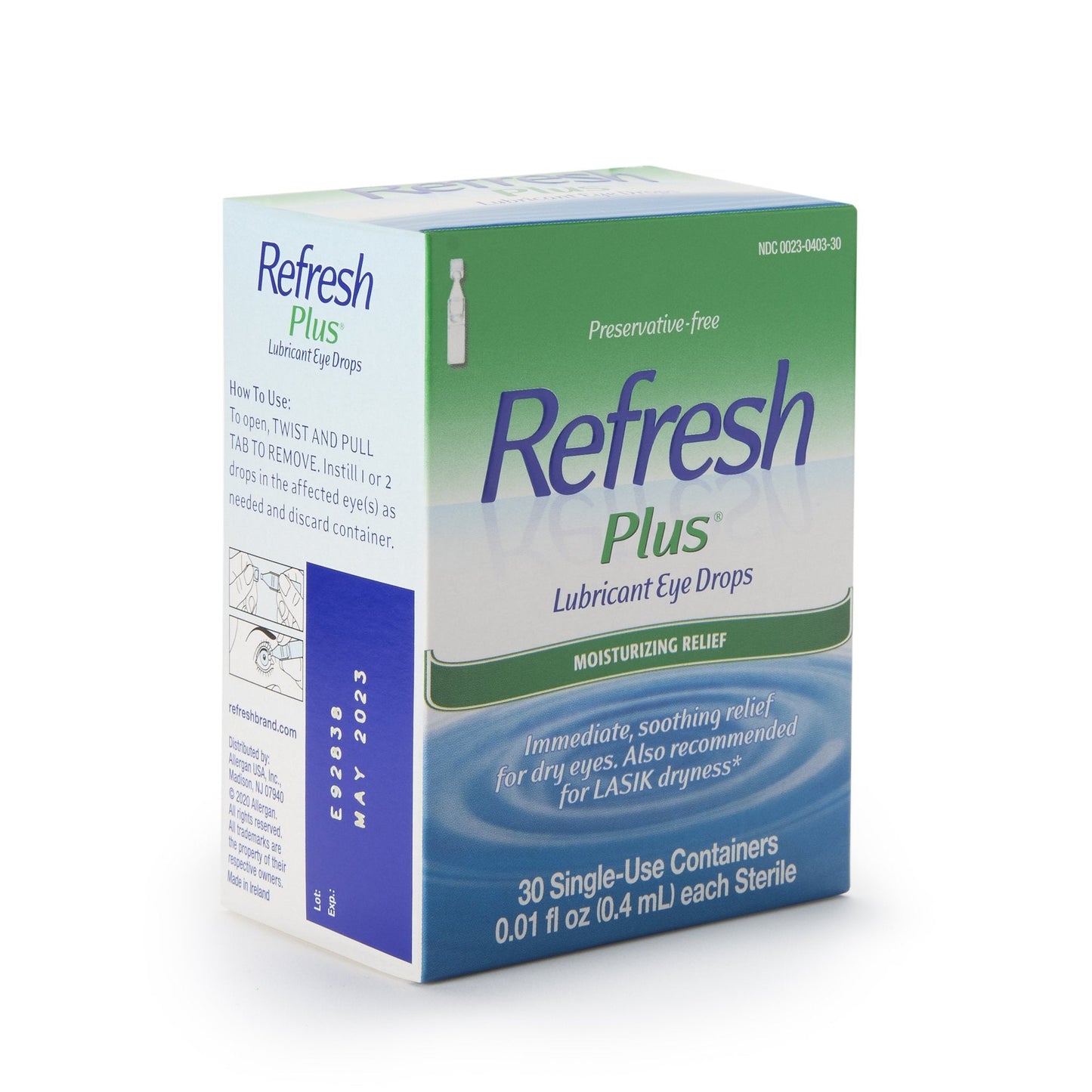 Refresh Plus Eye Lubricant Single-Use Containers, 30 ct.