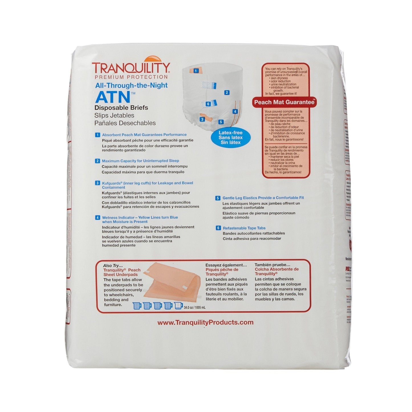 Tranquility® ATN Heavy Protection Incontinence Brief, Extra Large, 12 ct
