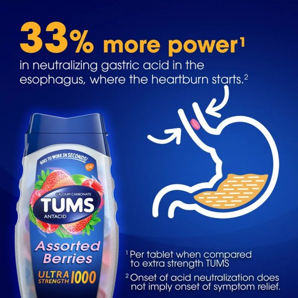 Tums® Ultra Strength Antacid Chewable Tablets