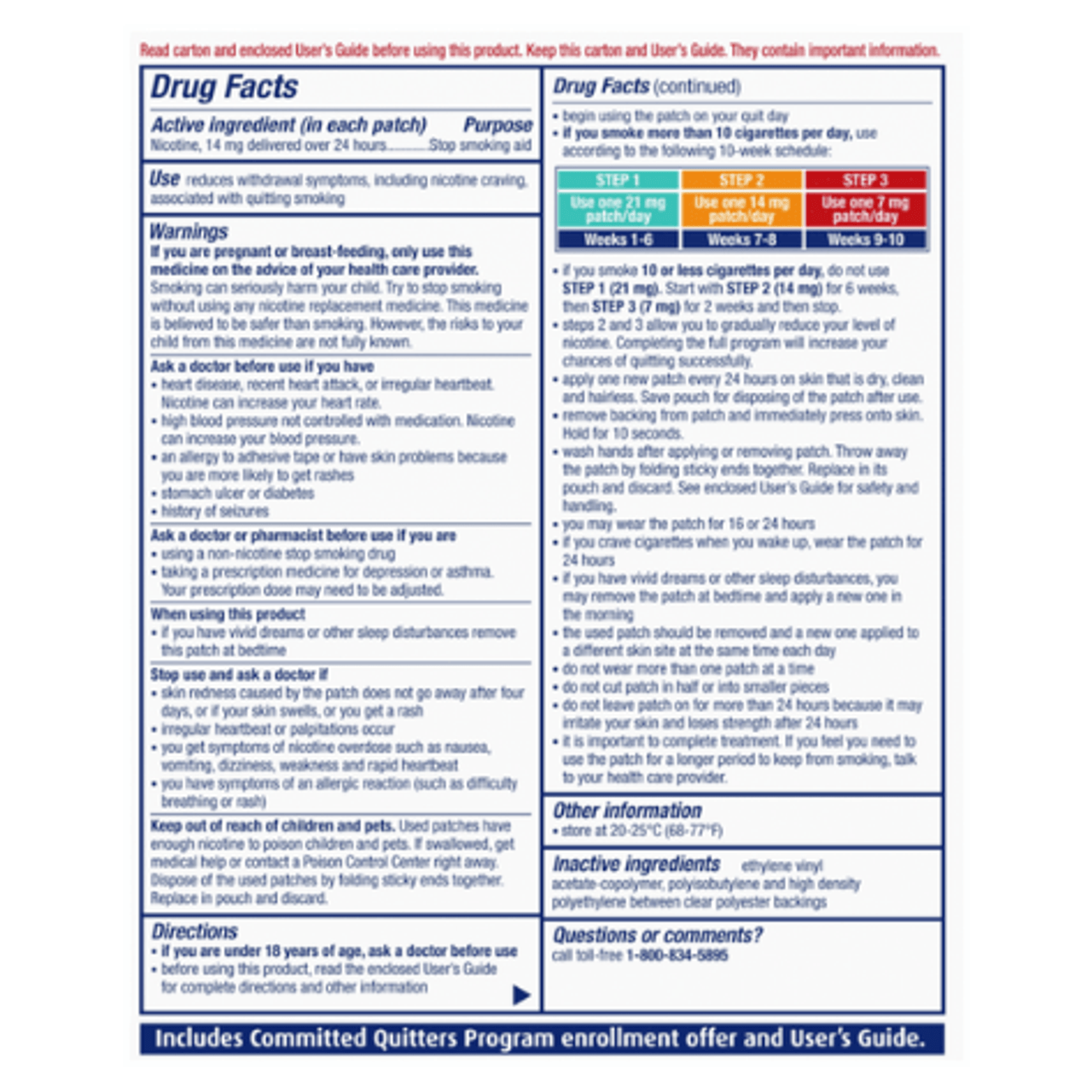 Nicoderm CQ® Step 2 Nicotine Patches, 14 mg, 14 ct.