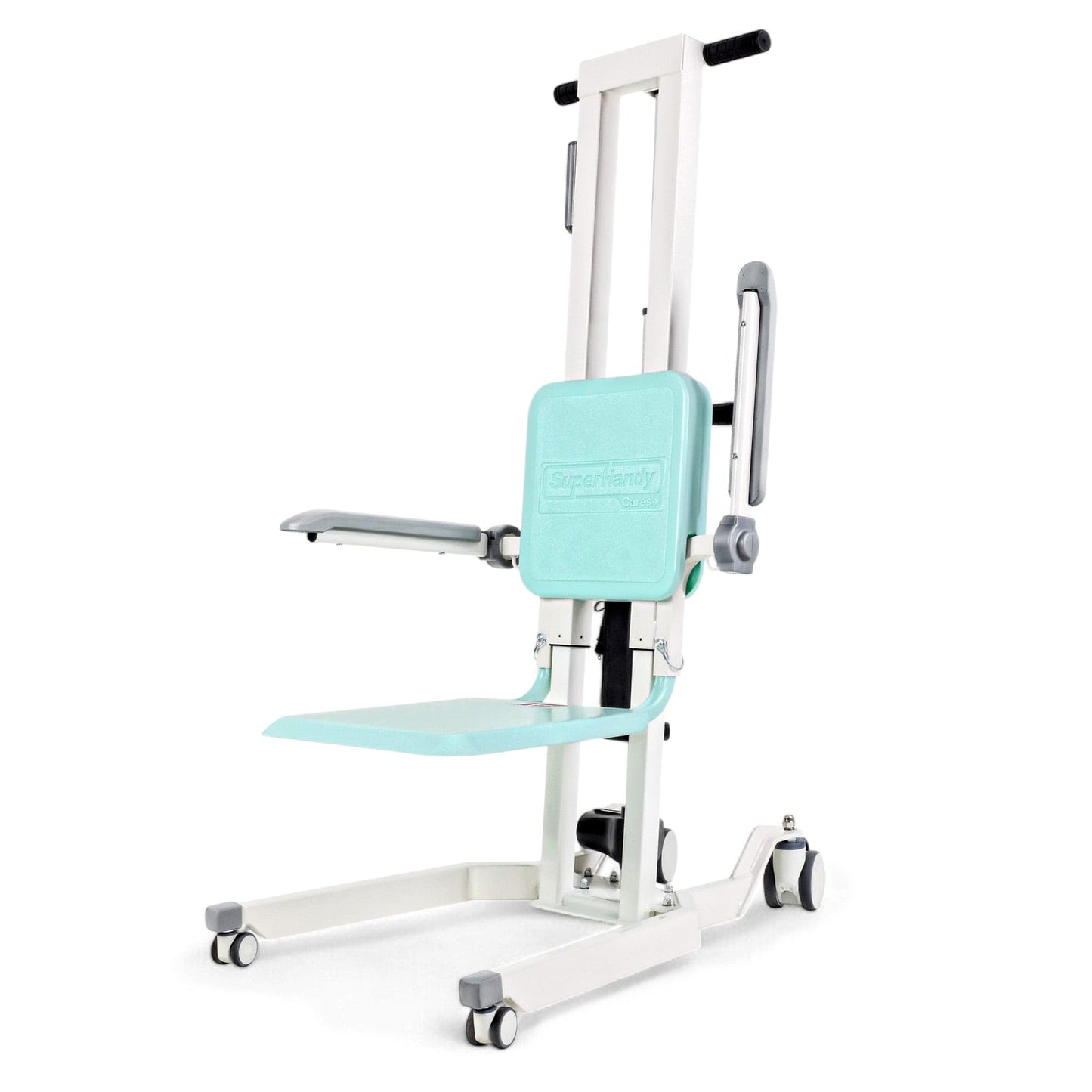 SuperHandy GoRise TX Electric Patient Transfer Lift – 500 lb Capacity, Portable Floor-to-Stand Design with Ergonomic Features and Maneuverable Front Caster Wheels for Easy Storage