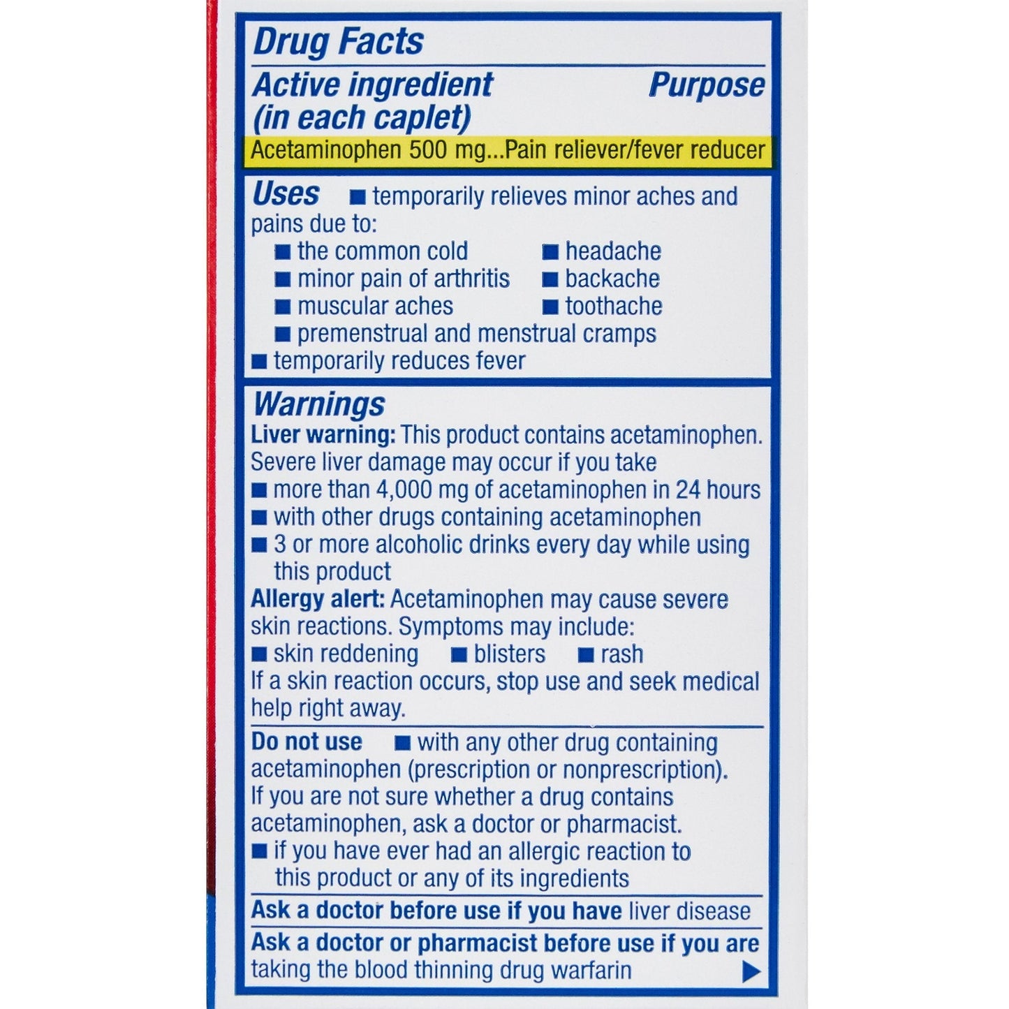 Sunmark® Acetaminophen Pain Relief, 50 ct