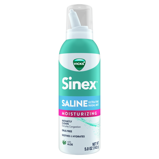 Vicks Sinex Moisturizing Saline Nasal Mist with Aloe, 5 oz.