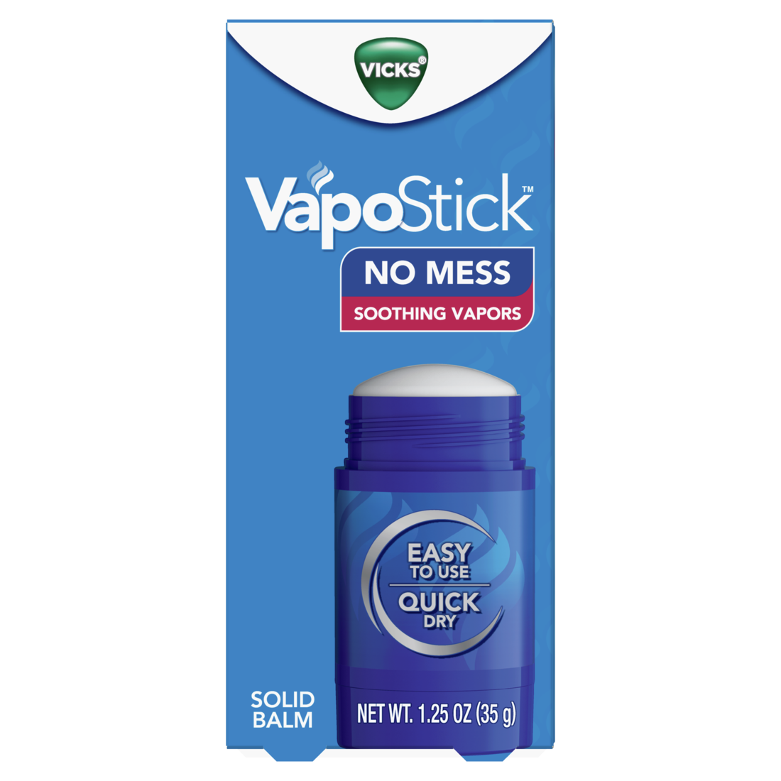 Vicks VapoStick Non-Medicated Soothing Vapors Solid Balm