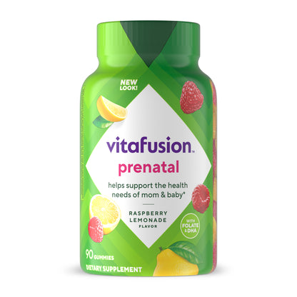 Vitafusion PreNatal Vitamin Gummies, Raspberry Lemonade, 90 ct.