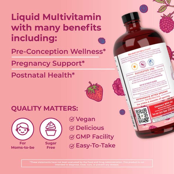 Mary Ruth's® Prenatal & Postnatal Liquid Multivitamin, Berry, 32 oz.