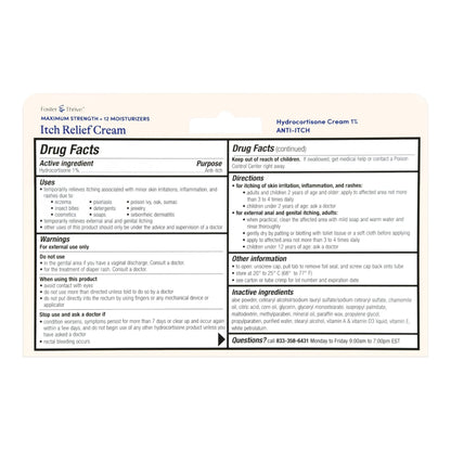 Foster & Thrive 1% Hydrocortisone + 12 Moisturizers Itch Relief Cream