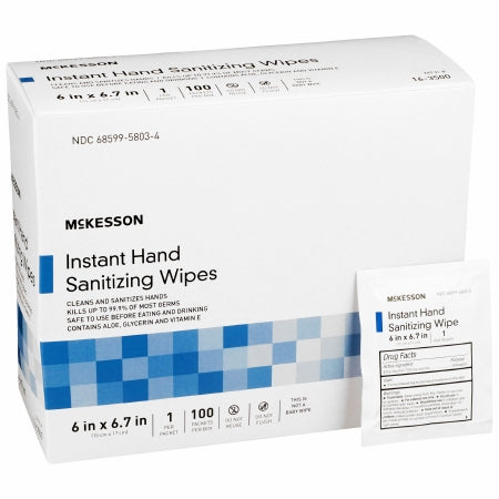 McKesson Hand Sanitizing Wipes, 100 ct.