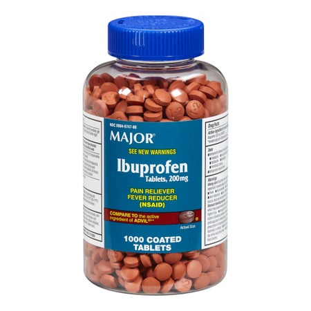 Major® 200 mg Strength Ibuprofen Tablets, 1,000 ct., Value Size