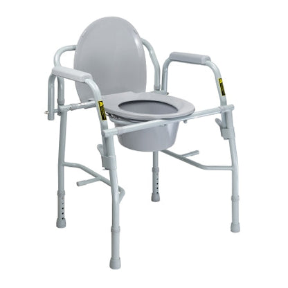 McKesson Non-Folding Steel Frame Commode Chair, 300 lb. Capacity