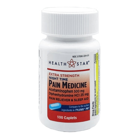 Health Star Nighttime Pain Reliever and Sleep Aid, 500 mg., 100 ct.