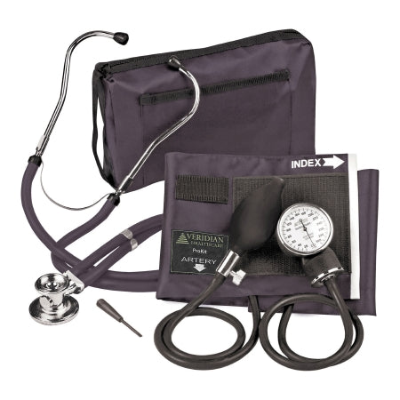 Sterling Series ProKit™ Aneroid Sphygmomanometer with Stethoscope, Black