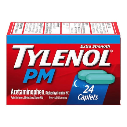 Tylenol PM Extra Strength Pain Reliever & Sleep Aid Caplets, 24 ct.