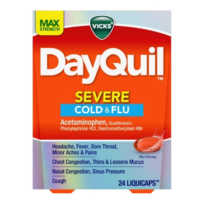 Vicks DayQuil Severe Cold & Flu LiquiCaps, 24 ct.