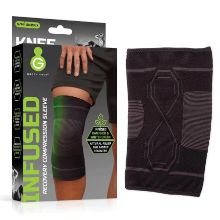 Green Drop Infused Compression Recovery Sleeve Knee Support