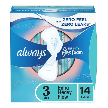 Always Infinity Flexfoam Extra Heavy Flow Pads with Wings, Size 3, 14 ct.