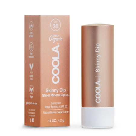 Coola Mineral Liplux Organic Lip Balm Sunscreen SPF 30, Skinny Dip Tint