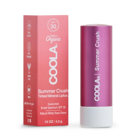 Coola Mineral Liplux Organic Lip Balm Sunscreen SPF 30, Summer Crush Tint