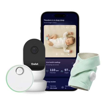 Owlet Dream Sock Duo 2 FDA-Cleared Smart Baby Monitor, Mint