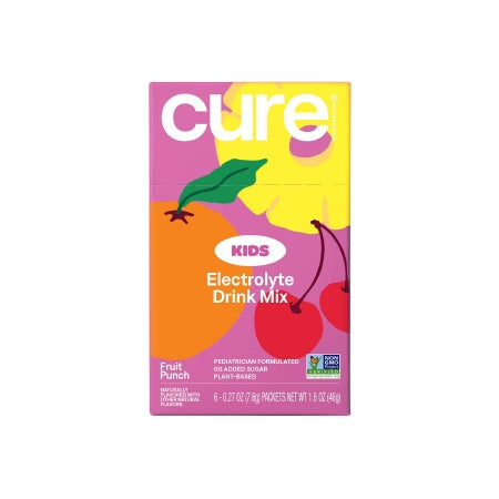 Cure Kids Electrolyte Drink Mix Powder Sticks, Various Flavors