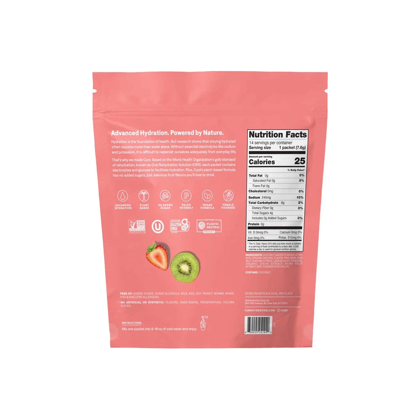 Cure Hydrating Electrolyte Powder Mix Packets