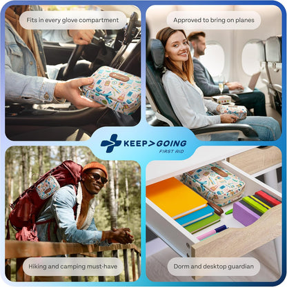 KEEP>GOING Travel GoKit First Aid Kit, 130 pcs