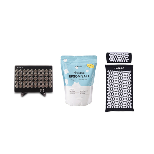 Kanjo Back Pain Relief Starter Set, Red Light Therapy + Acupressure