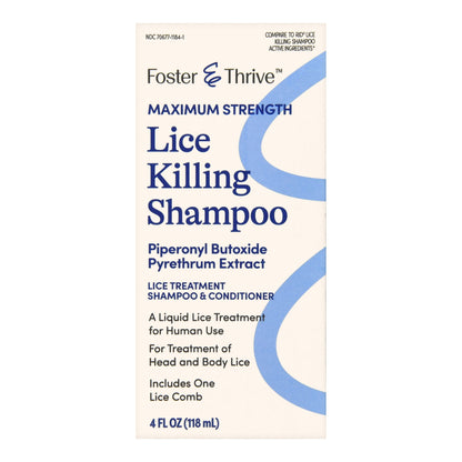Foster & Thrive Maximum Strength Lice Killing Shampoo, 4 oz.
