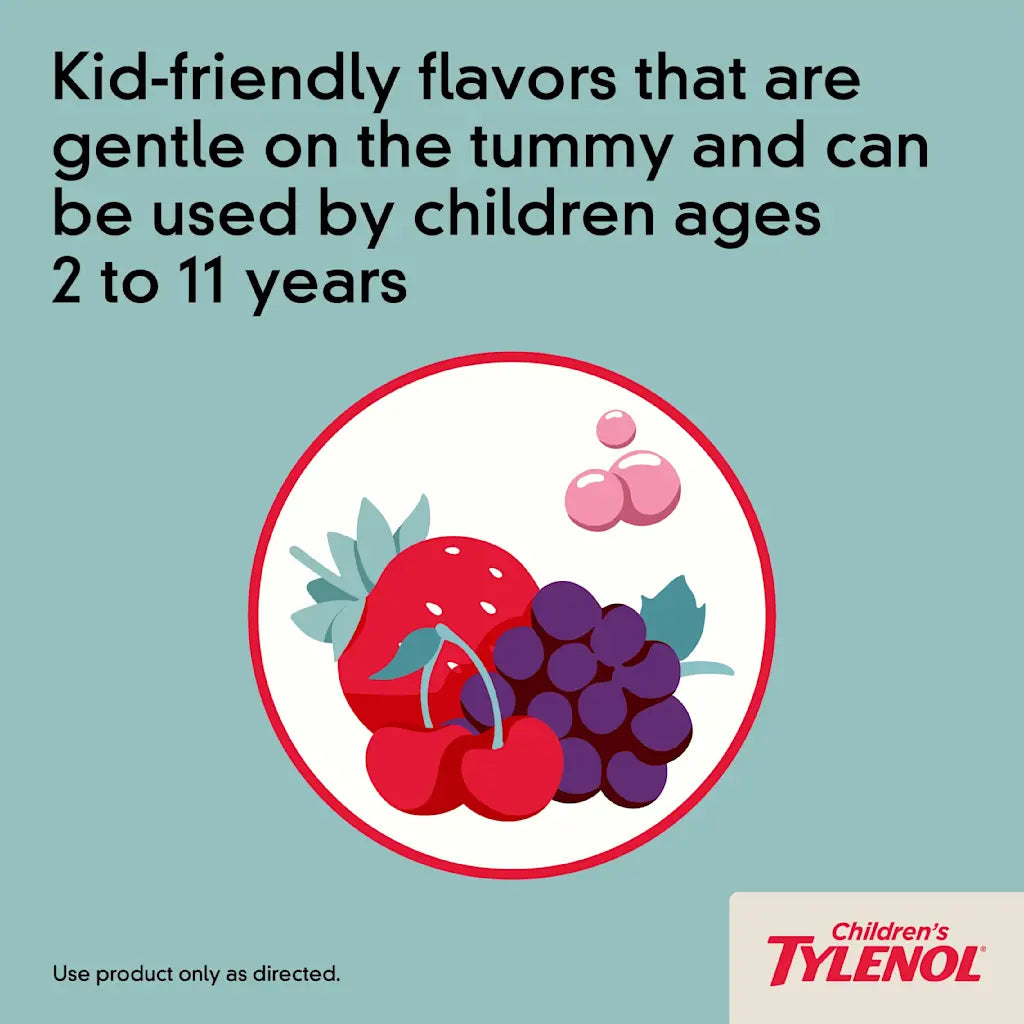 Children's Tylenol Acetaminophen Children's Pain Relief, Cherry, 4 oz.