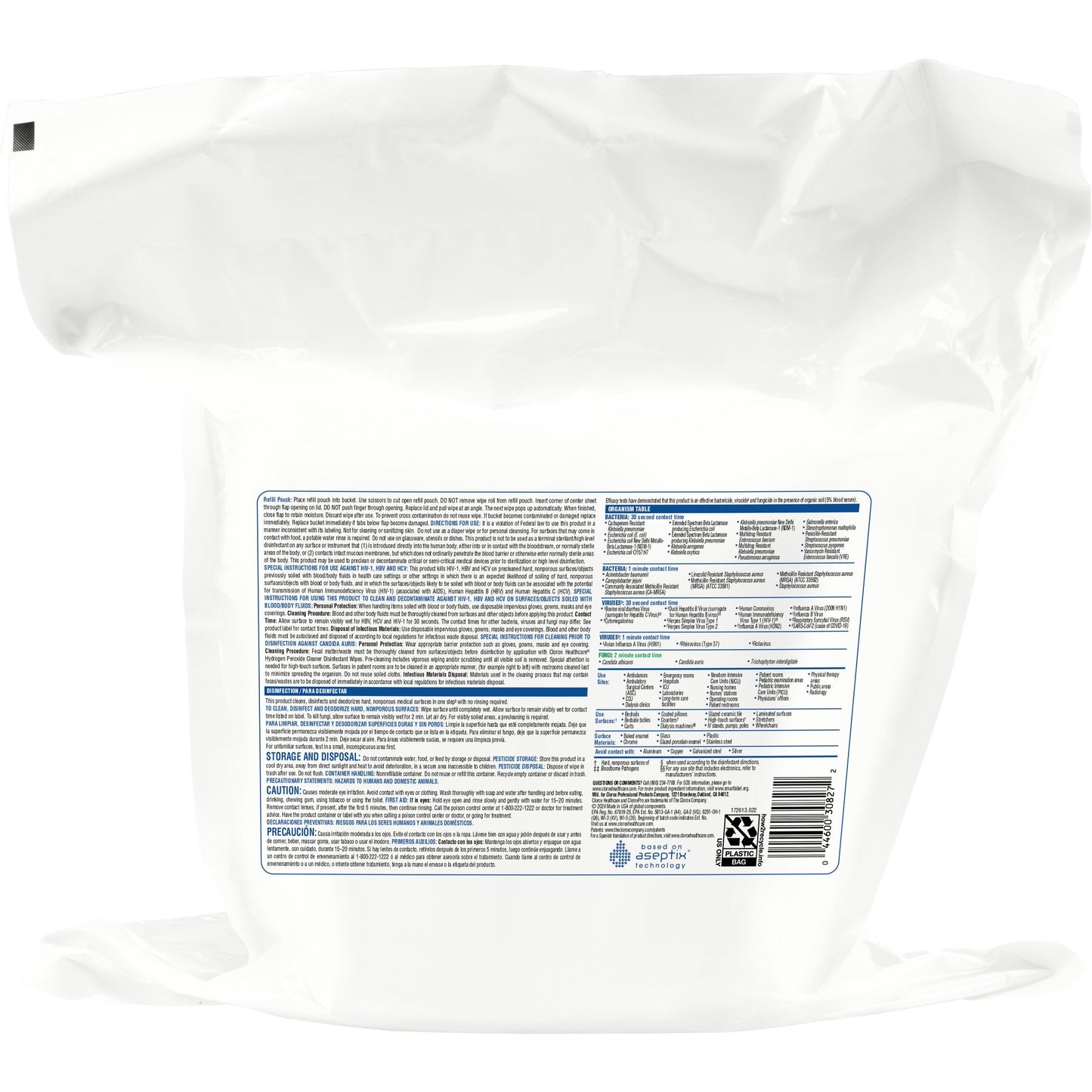 Clorox Healthcare Hydrogen Peroxide Cleaner Disinfectant Wipes