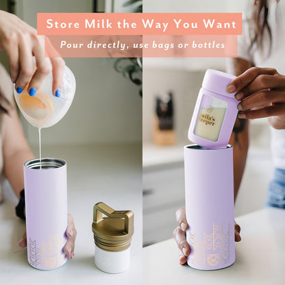 MilKeeper Breast Milk Cooler Starter Set, Lavender Fields