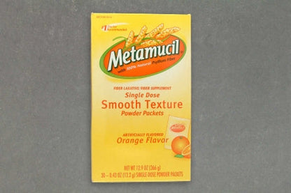 Fiber Supplement Metamucil? Orange Flavor Powder 30 per Box 3.4 Gram Strength Psyllium Husk (BX)