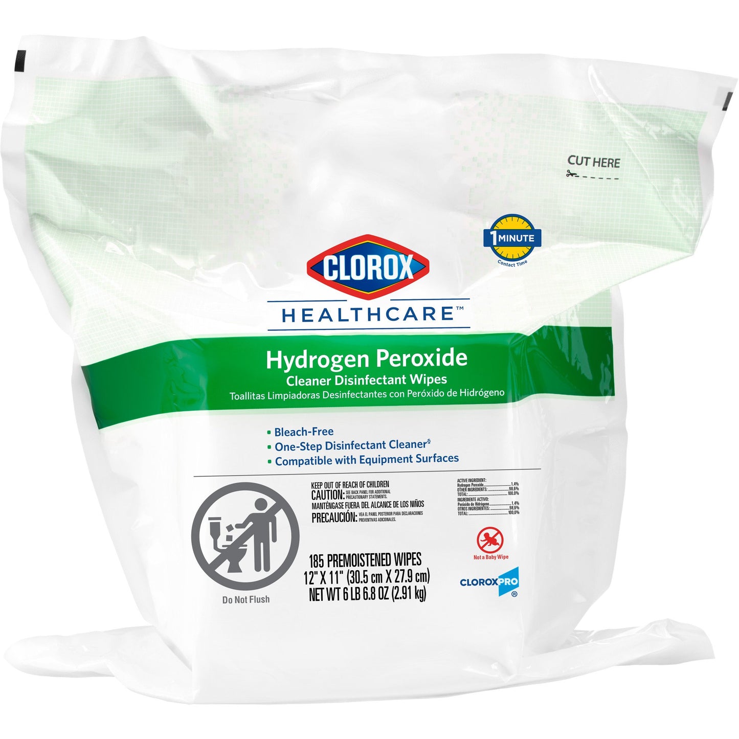 Clorox Healthcare Hydrogen Peroxide Cleaner Disinfectant Wipes