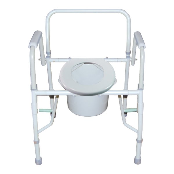 McKesson Non-Folding Steel Frame Commode Chair, 300 lb. Capacity