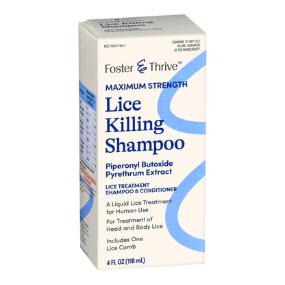 Foster & Thrive Maximum Strength Lice Killing Shampoo, 4 oz.